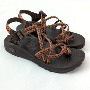 Chacos Sandals Womens Athletic Shoe Strappy Toe Orange Copperhead Vibram 10 US